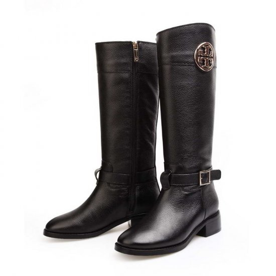 Tory Burch Blaire Riding Boots Leather Black